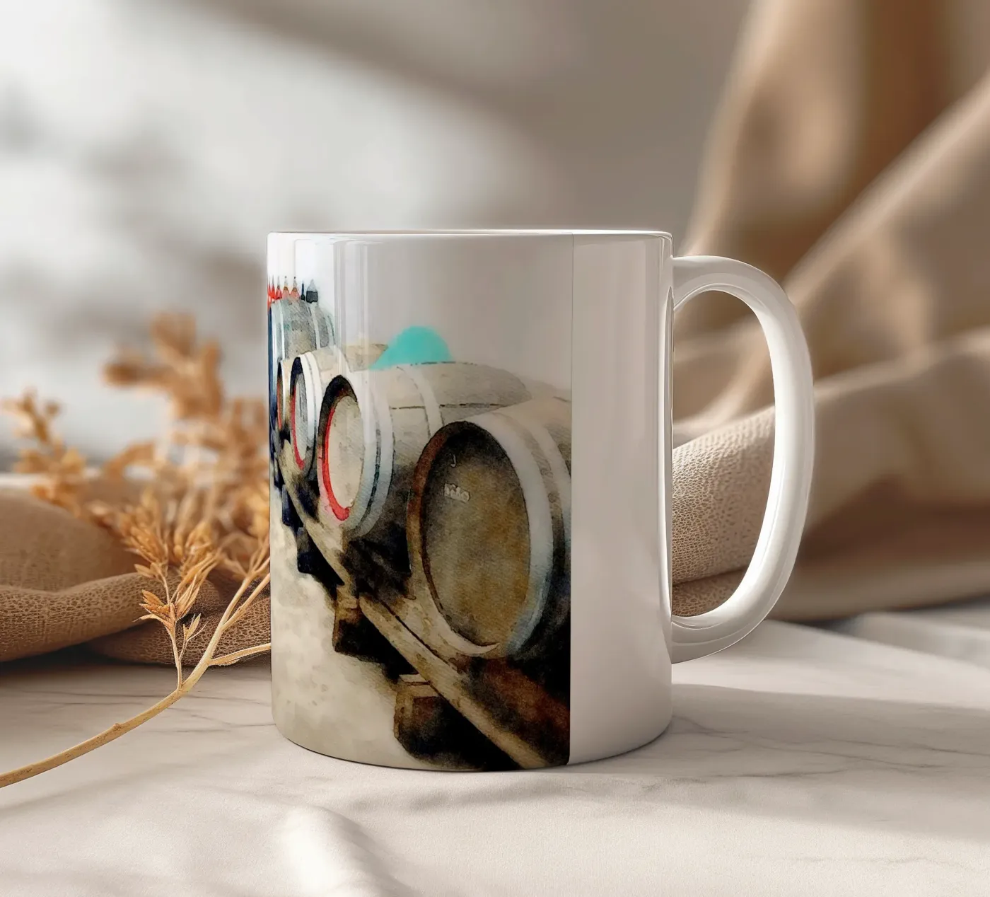 Barrels ceramic mug by Massimo Frascogna