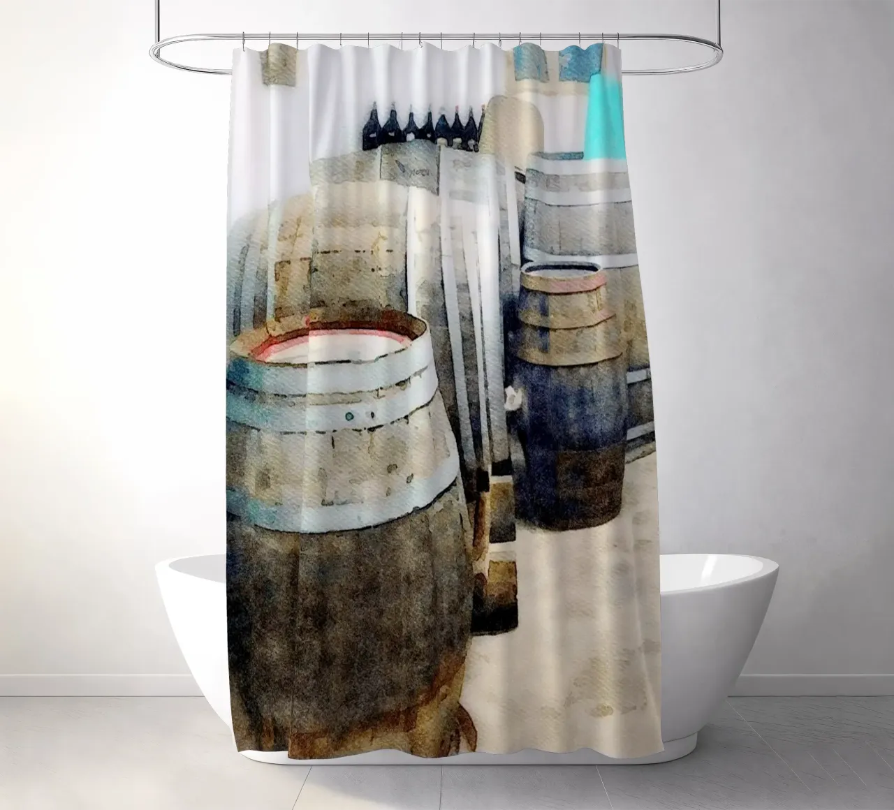 Barrels Duschvorhang von Massimo Frascogna