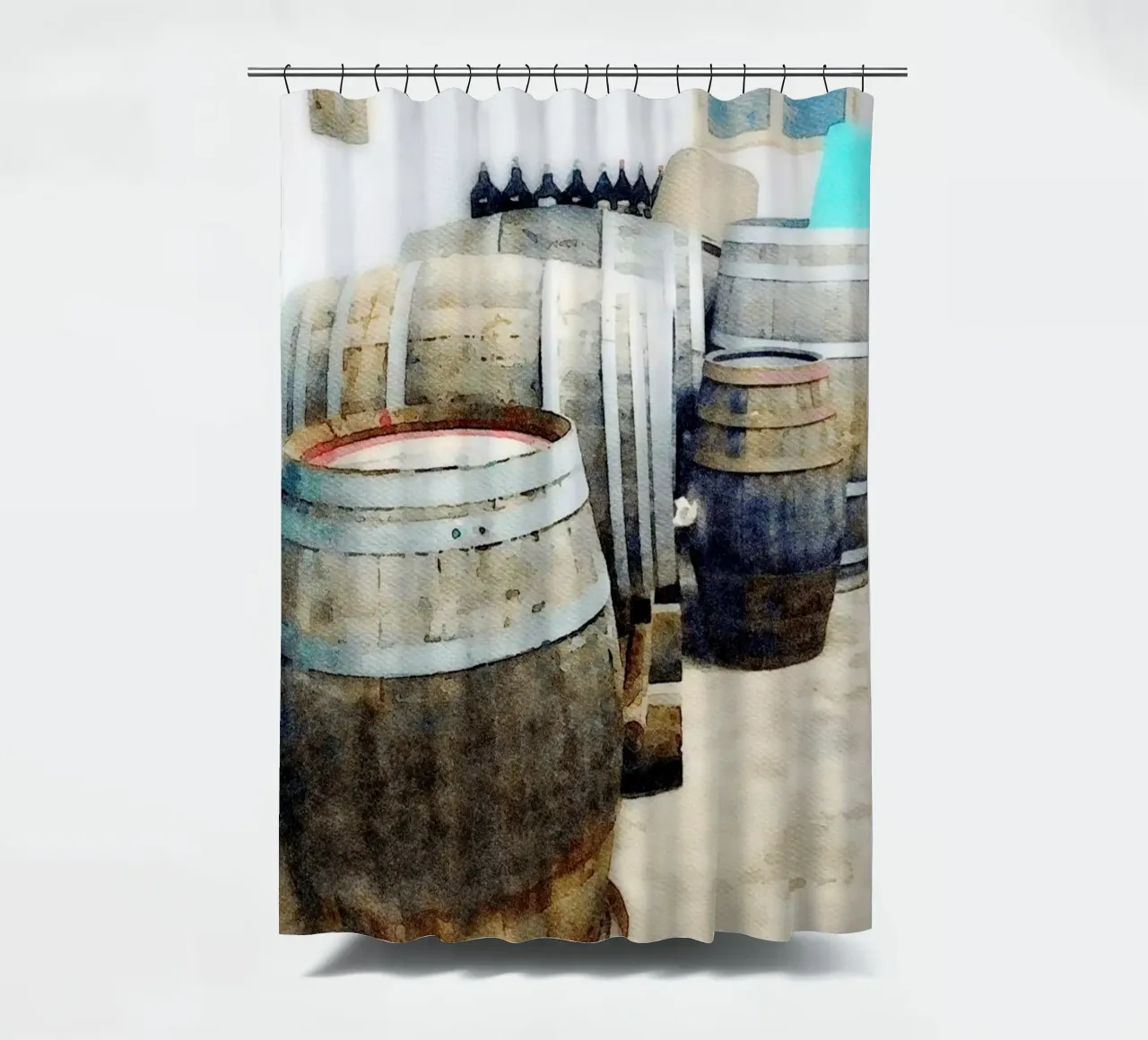 Barrels Duschvorhang von Massimo Frascogna