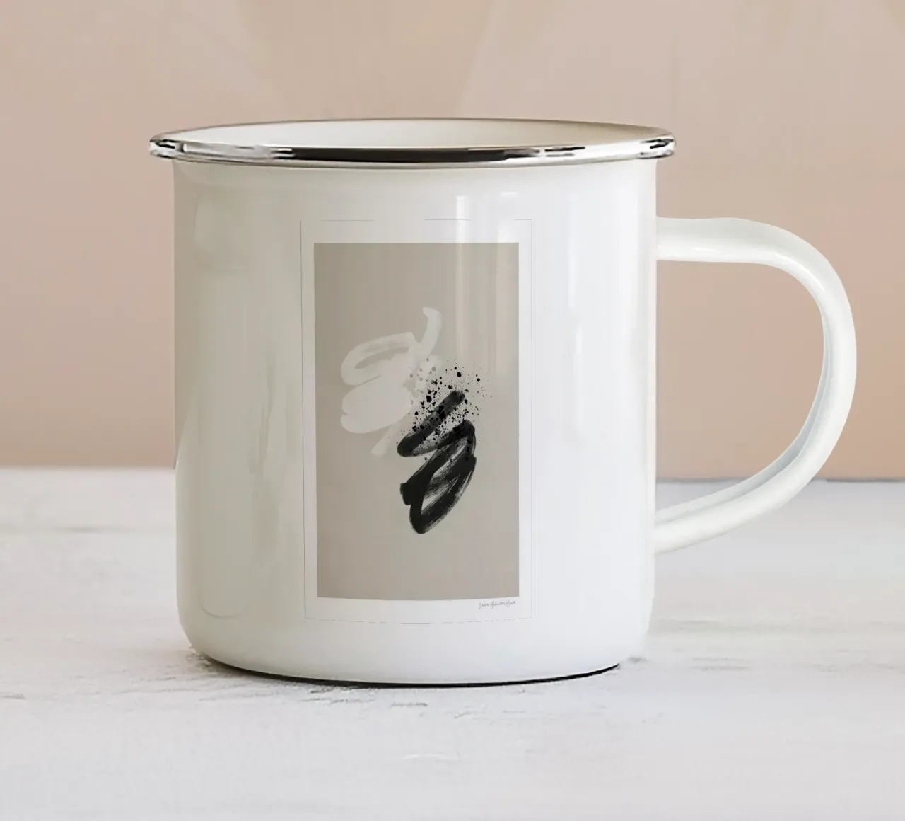 Moshi Moshi tazza in smalto da Birgitpopshop