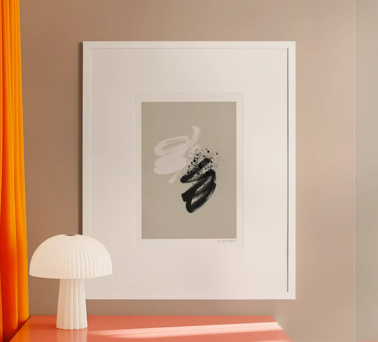 Moshi Moshi poster con telaio in alluminio da Birgitpopshop