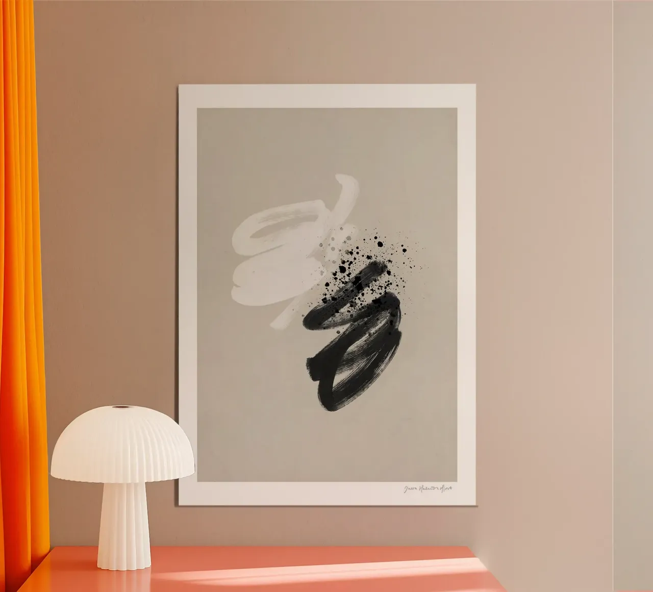 Moshi Moshi poster con telaio in alluminio da Birgitpopshop