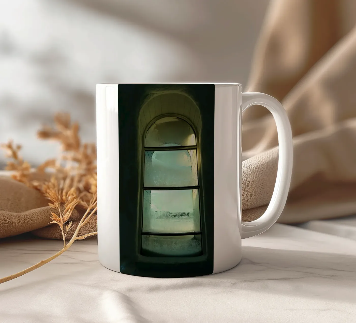 Winter ceramic mug by Massimo Frascogna