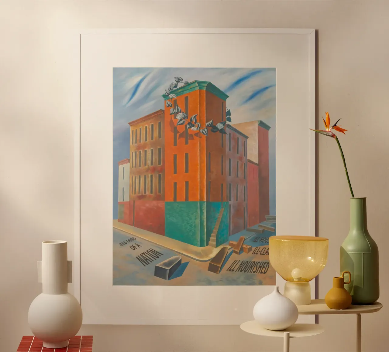 One Third of a Nation by O. Louis Guglielmi poster con telaio in alluminio da fanny-bianca