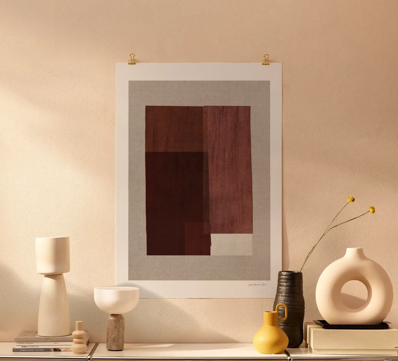 Velluto rosso poster con telaio in plastica da Birgitpopshop