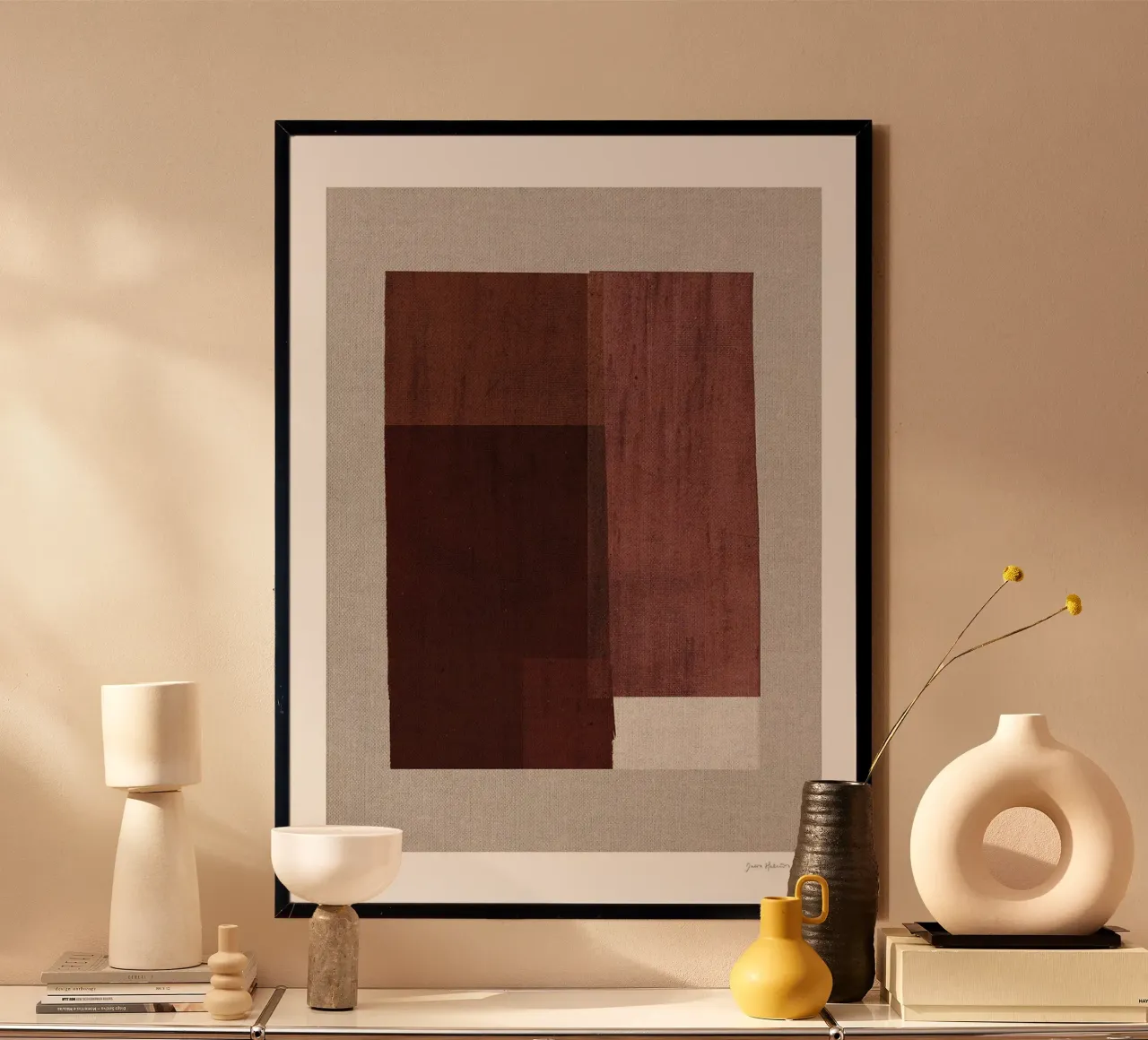 Velluto rosso poster con telaio in plastica da Birgitpopshop
