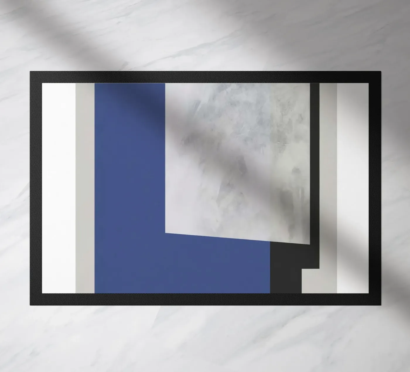 Blauwe poster deurmat van Birgitpopshop