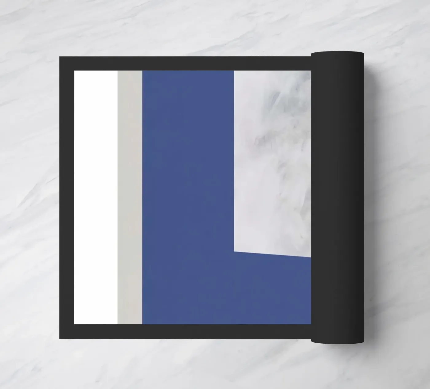 Blauwe poster deurmat van Birgitpopshop