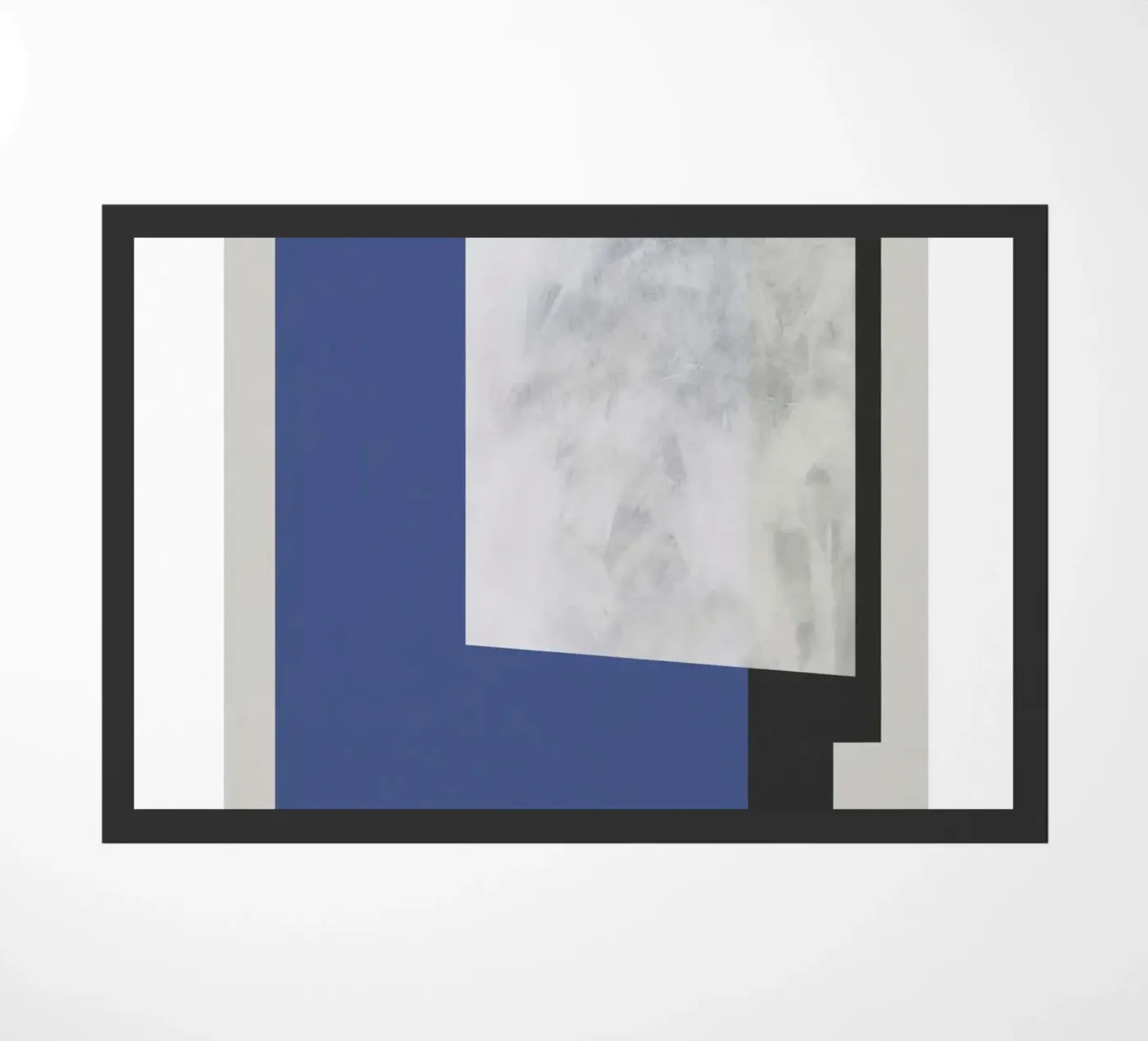 Blauwe poster deurmat van Birgitpopshop