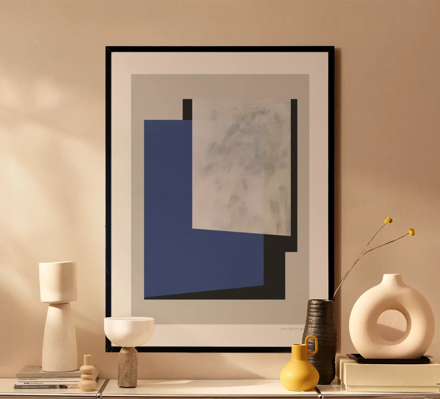 Blauwe poster poster van Birgitpopshop