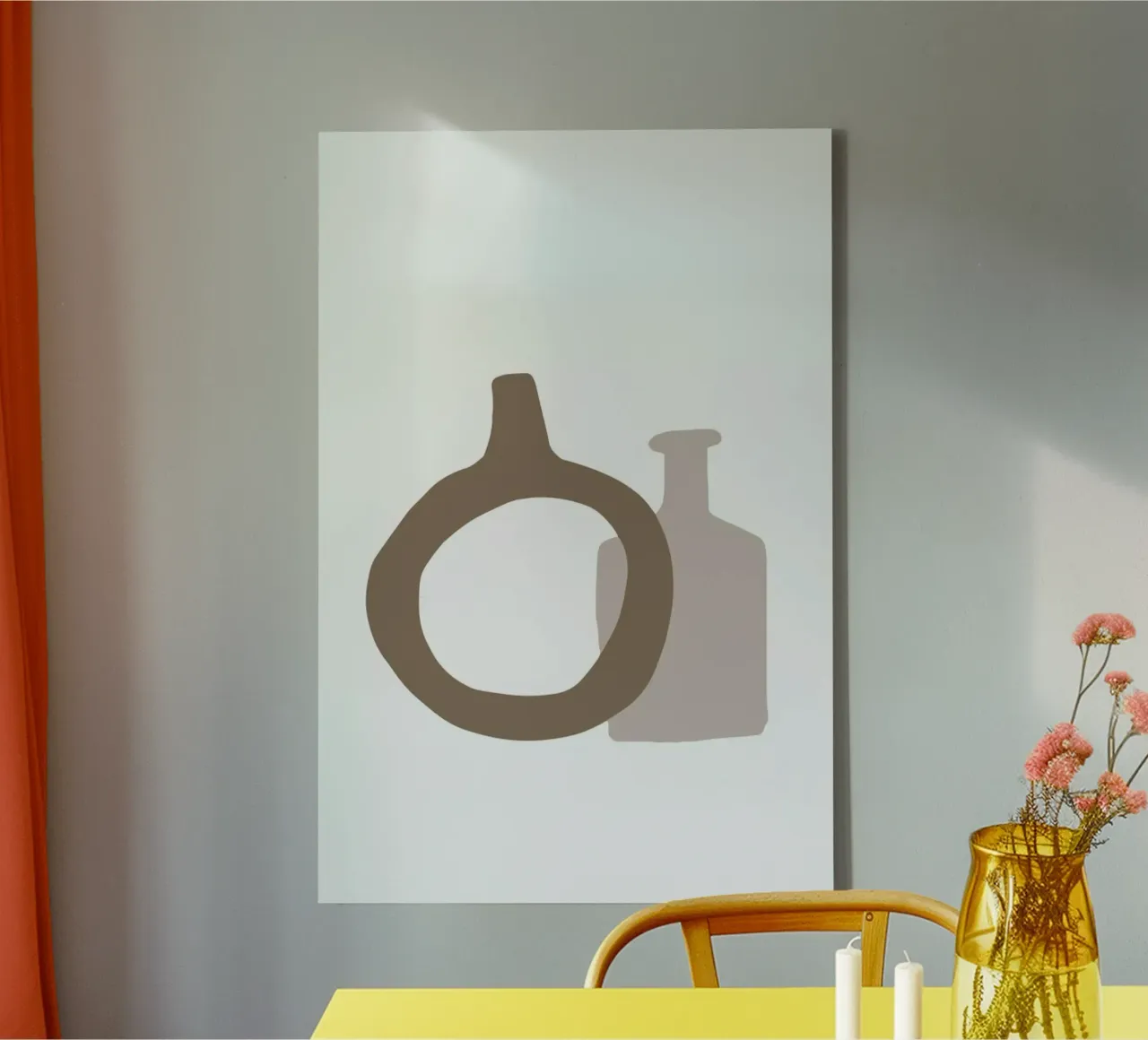 Vases No2 tela con Cornice a cassetta da KRUTH DESIGN