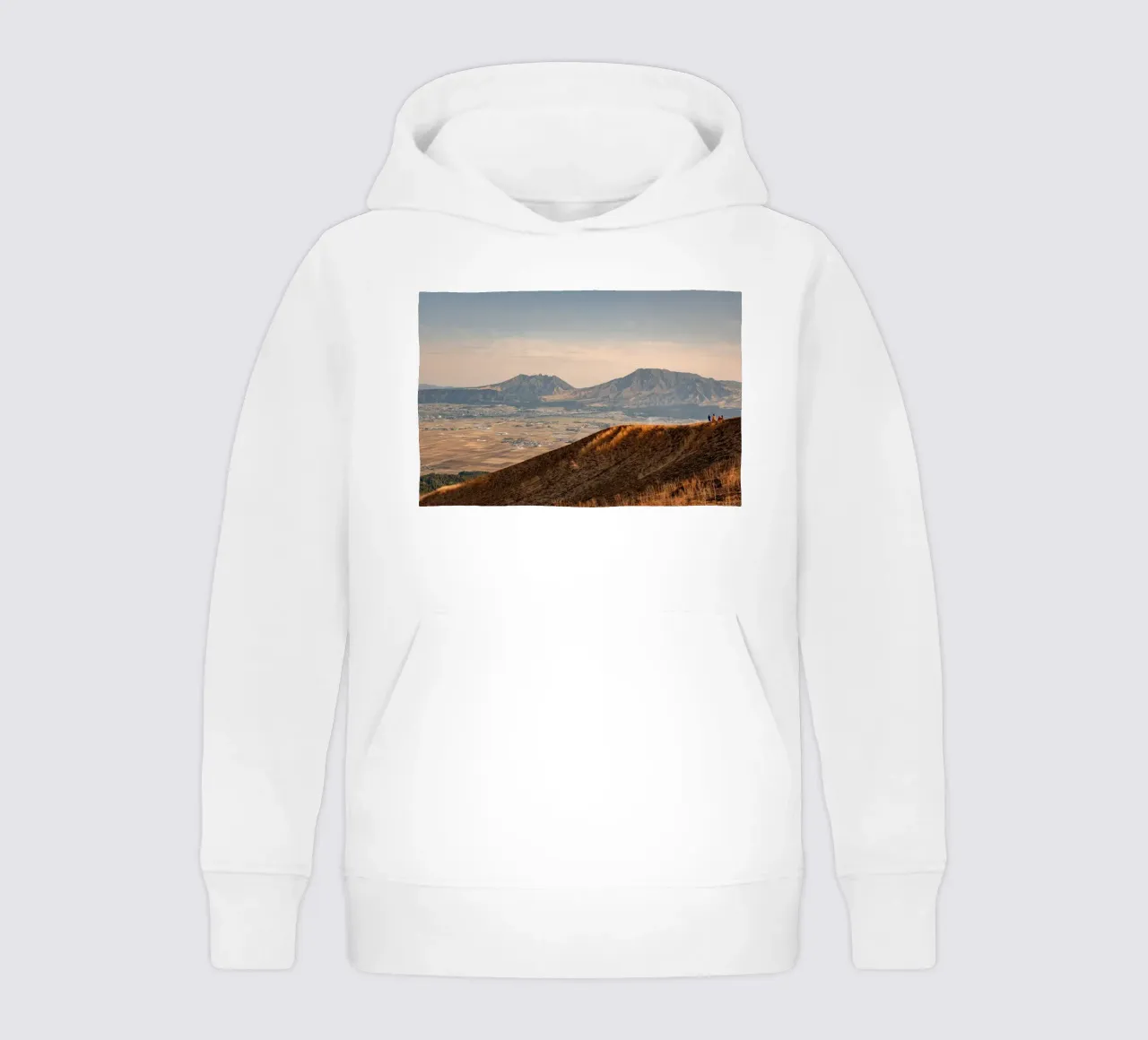 Mount Aso Sunset in Kyushu, Japan kids hoodie by Marcel Bisig