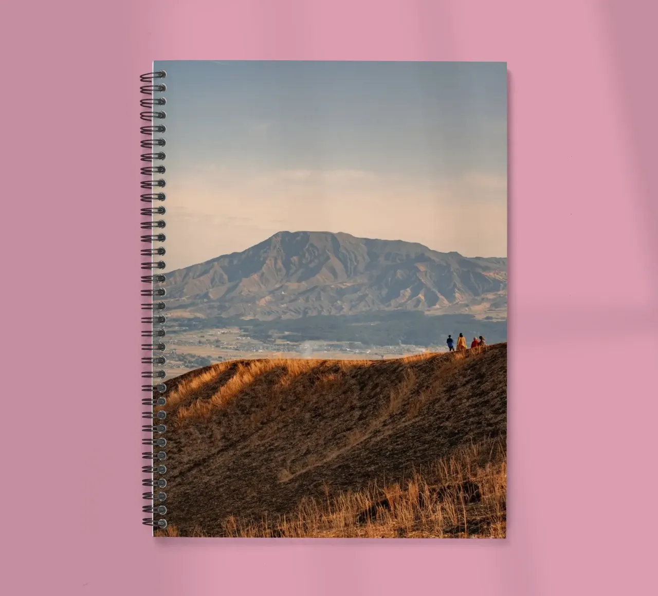 Mount Aso Sunset in Kyushu, Japan spiral notebook by Marcel Bisig