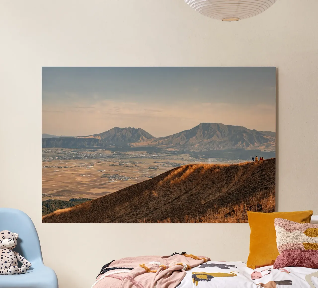 Tramonto sul Monte Aso a Kyushu, Giappone plexiglass da Marcel Bisig