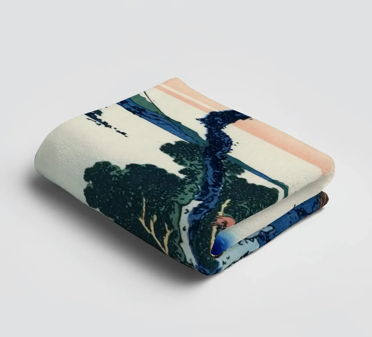 Hokusai Katsushika - Der Suwa-See in der Provinz Shinano Handtuch von Wirla
