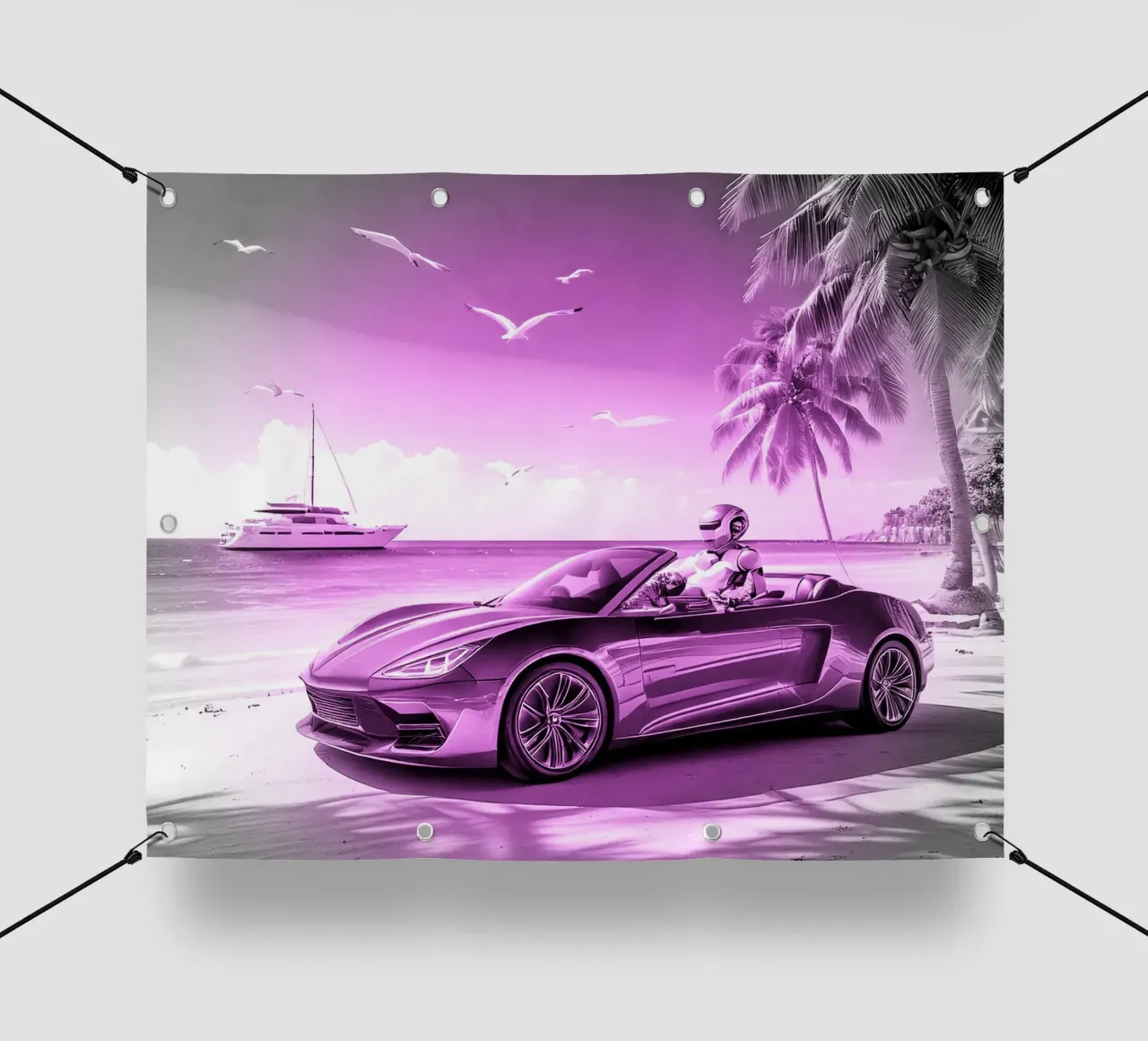 ROBOT AU VOLANT. Rose. telo in pvc da Thierry vobmann photography