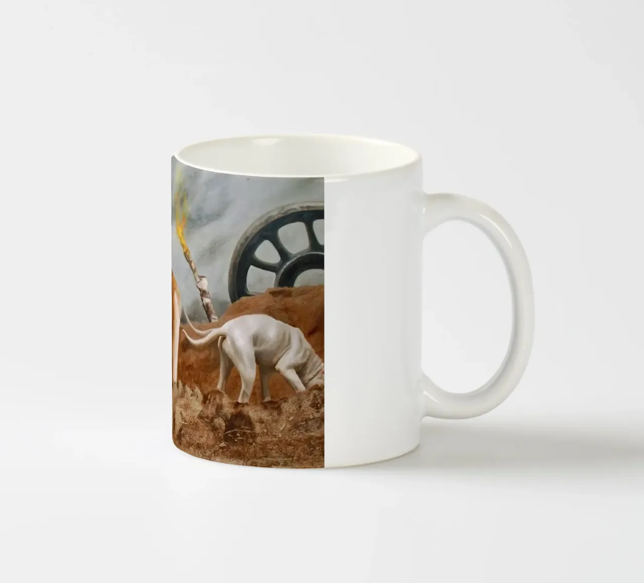 Hund und Dürre Keramik Tasse von Birgitart