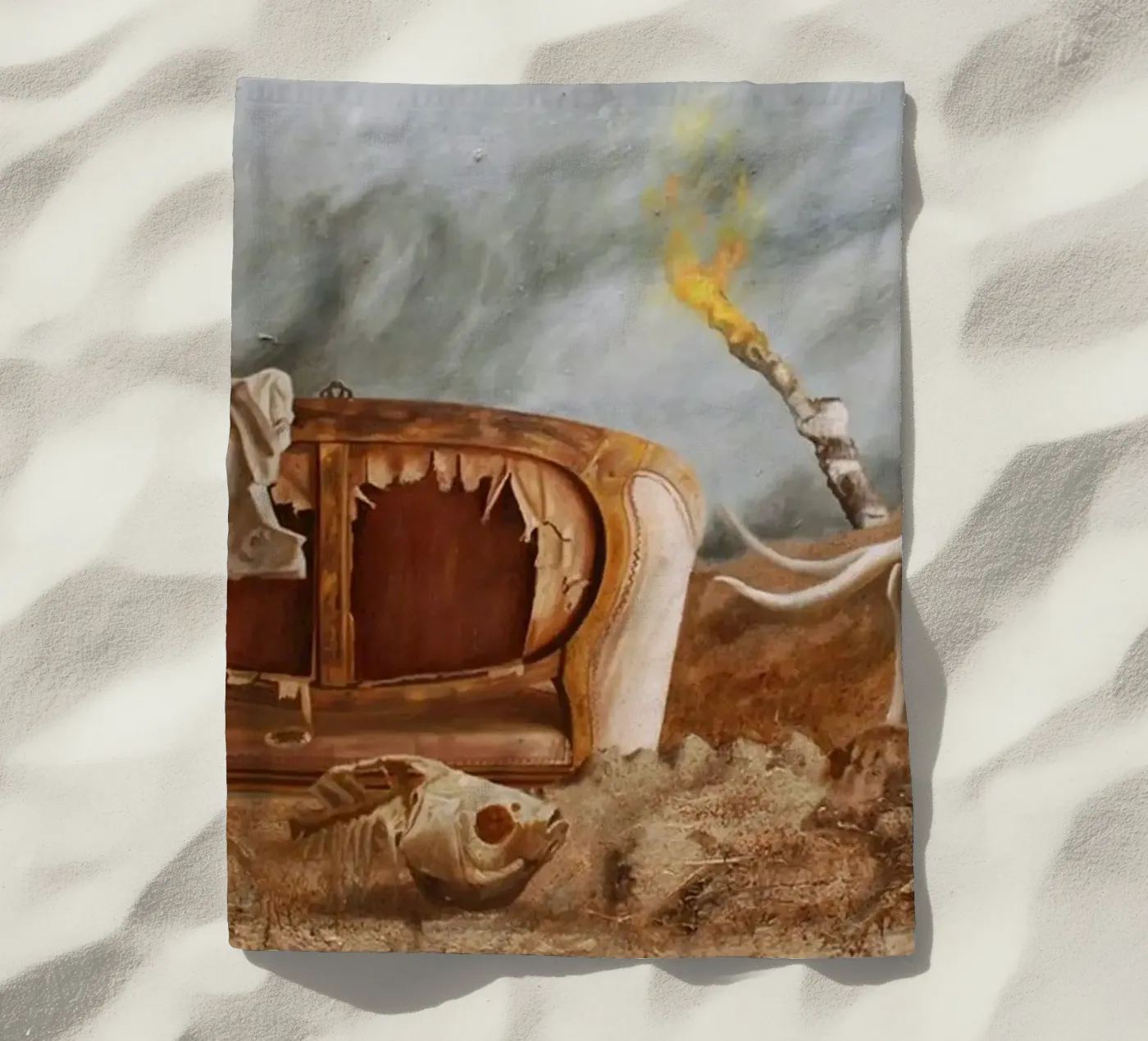 Cane e siccità telo mare da Birgitart