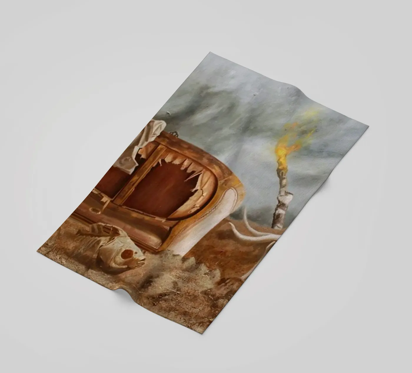 Cane e siccità telo mare da Birgitart