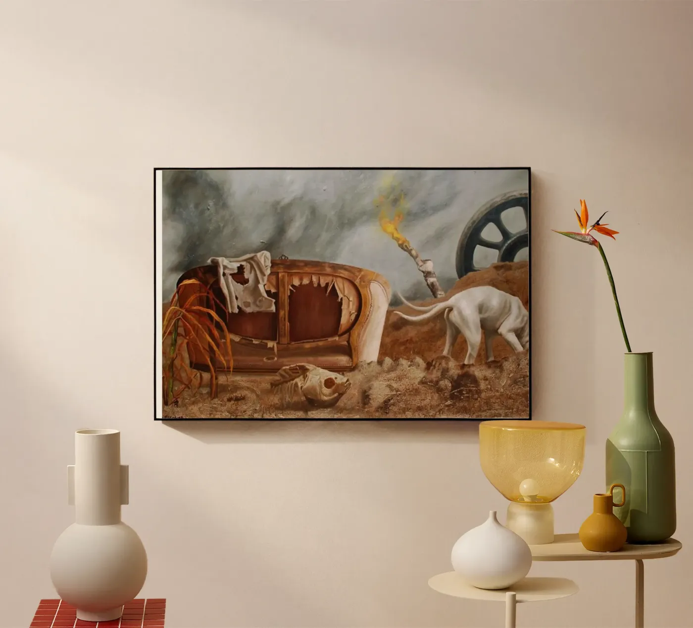 Dog and Drought acrylic glass by Birgitart