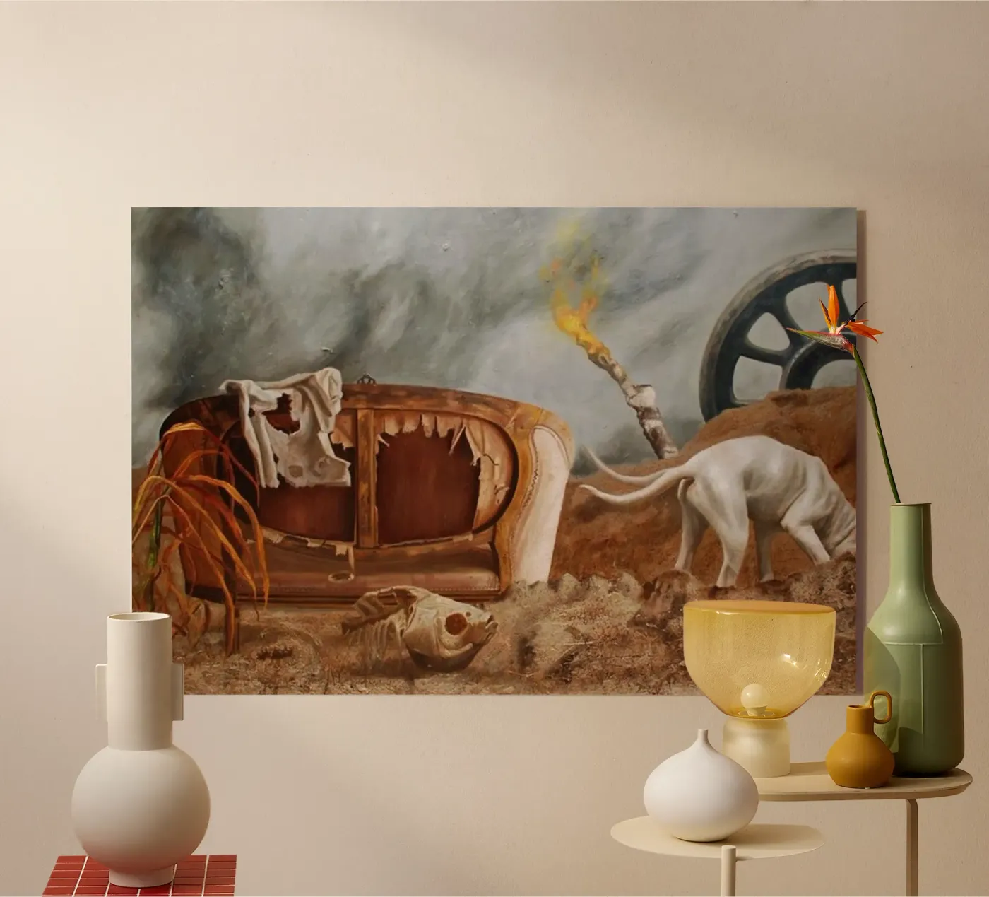 Dog and Drought acrylic glass by Birgitart