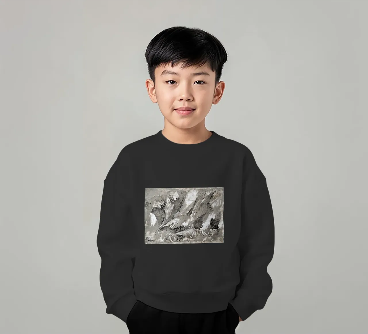 MESSAGE FROM THE HEART 26 felpa bambino da Thierry Vobmann Abstract painting