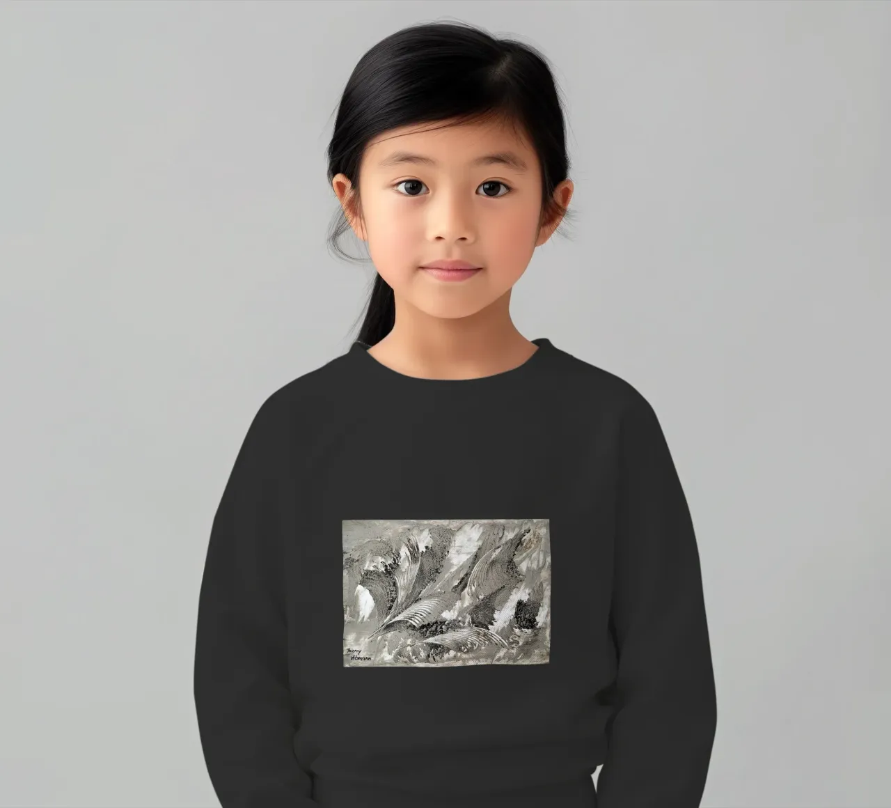 MESSAGE FROM THE HEART 26 felpa bambino da Thierry Vobmann Abstract painting