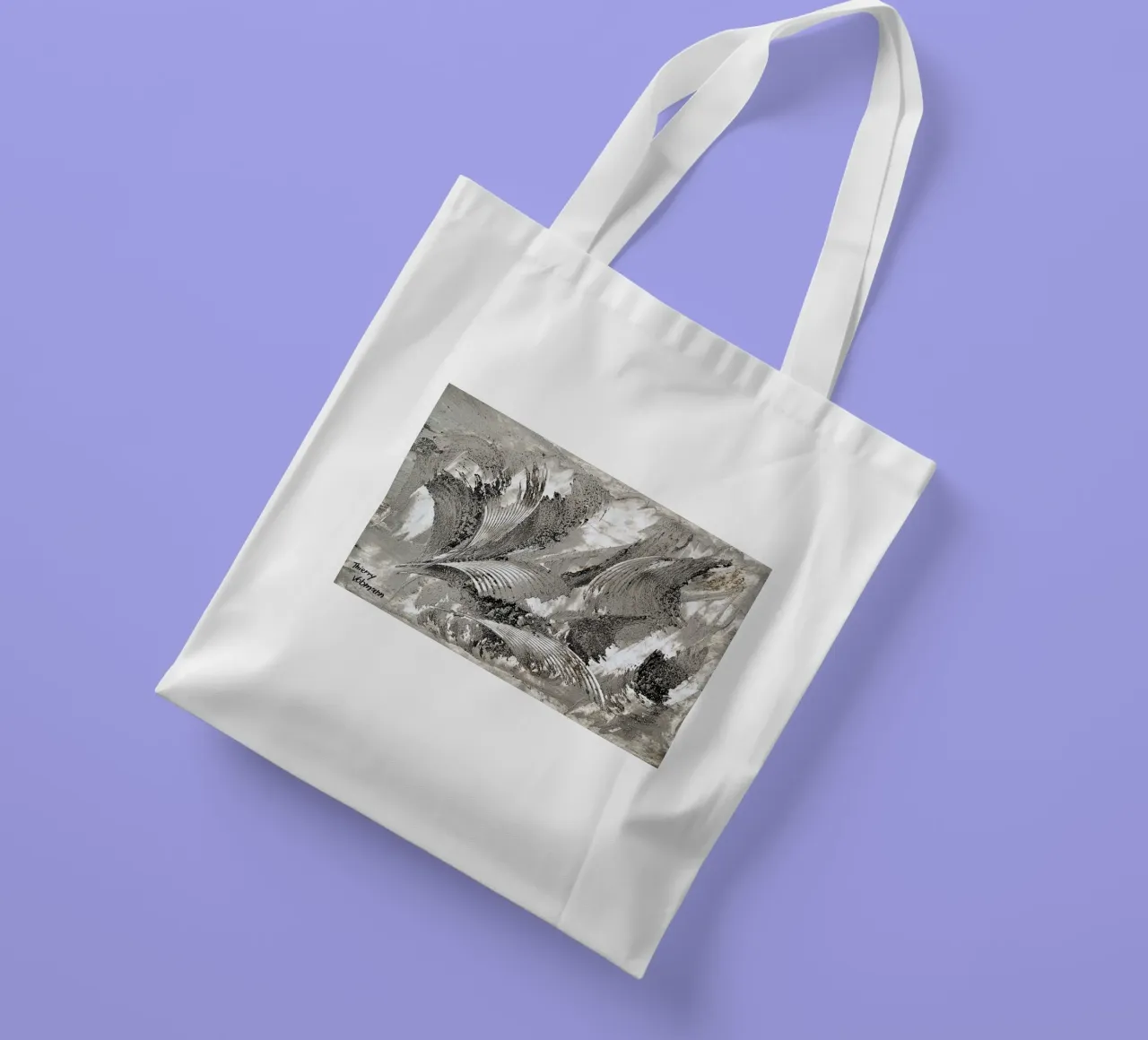 MESSAGE FROM THE HEART 26 borsa in juta da Thierry Vobmann Abstract painting