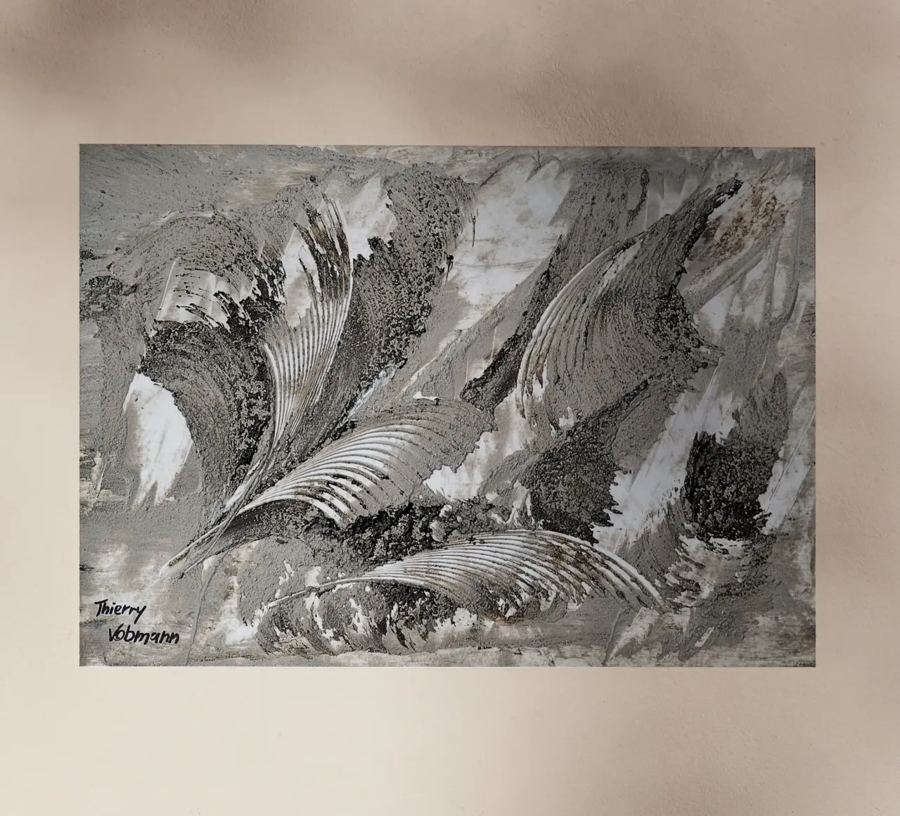 MESSAGE FROM THE HEART 26 pellicola backlit da Thierry Vobmann Abstract painting