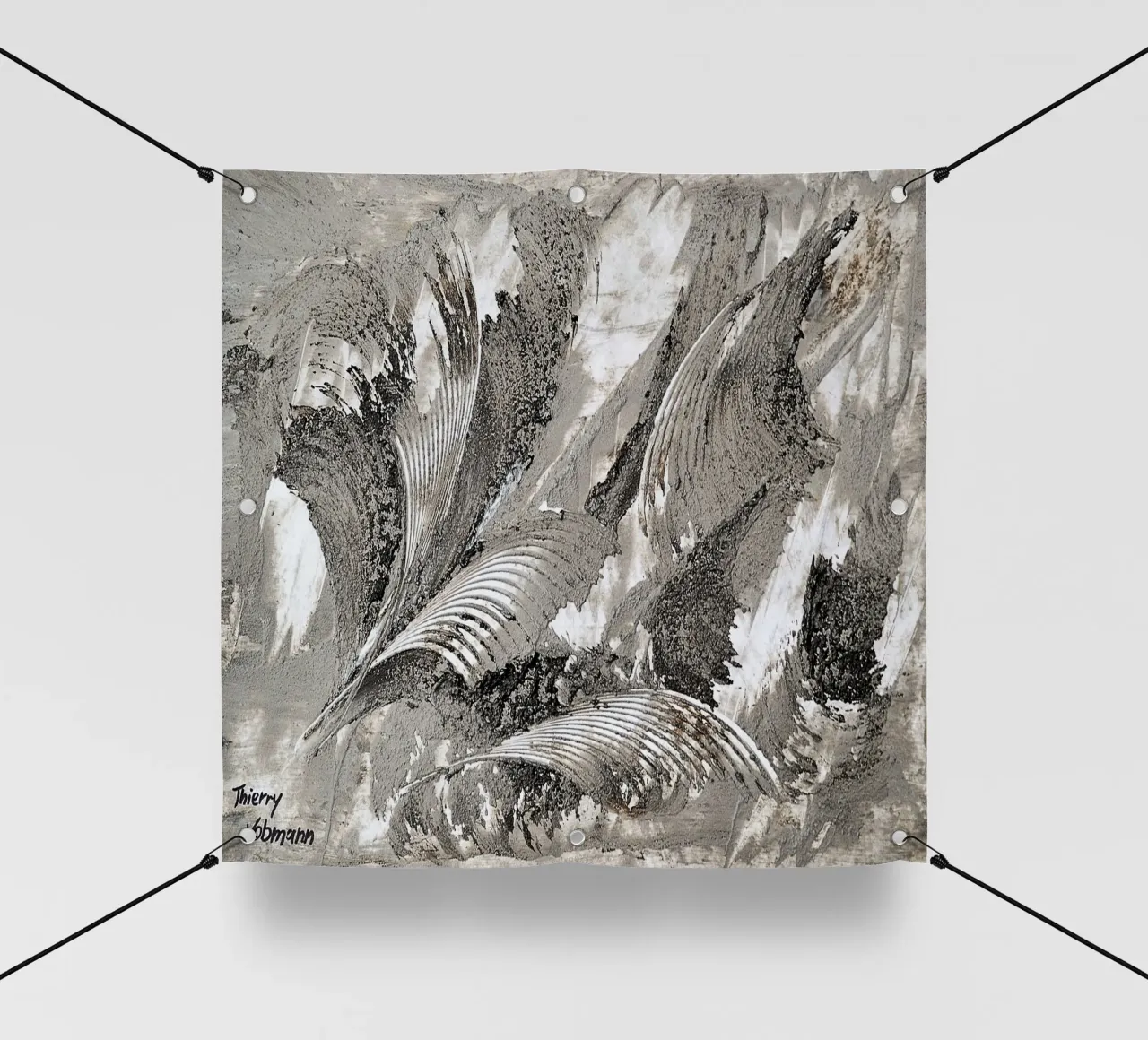 MESSAGE FROM THE HEART 26 telo in pvc da Thierry Vobmann Abstract painting