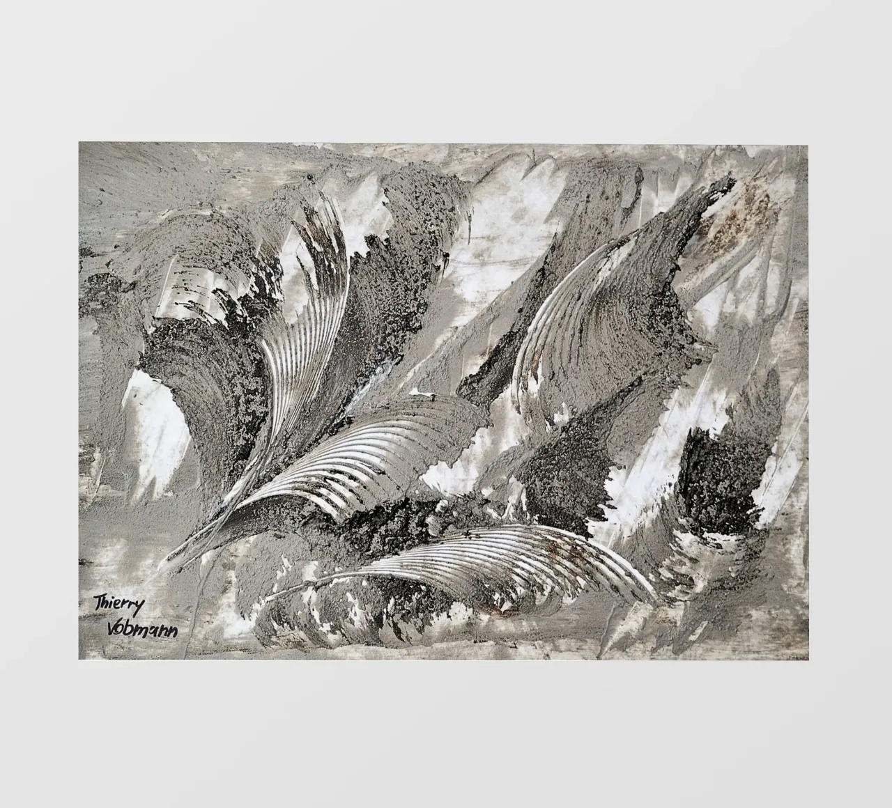 MESSAGE FROM THE HEART 26 telo in pvc da Thierry Vobmann Abstract painting