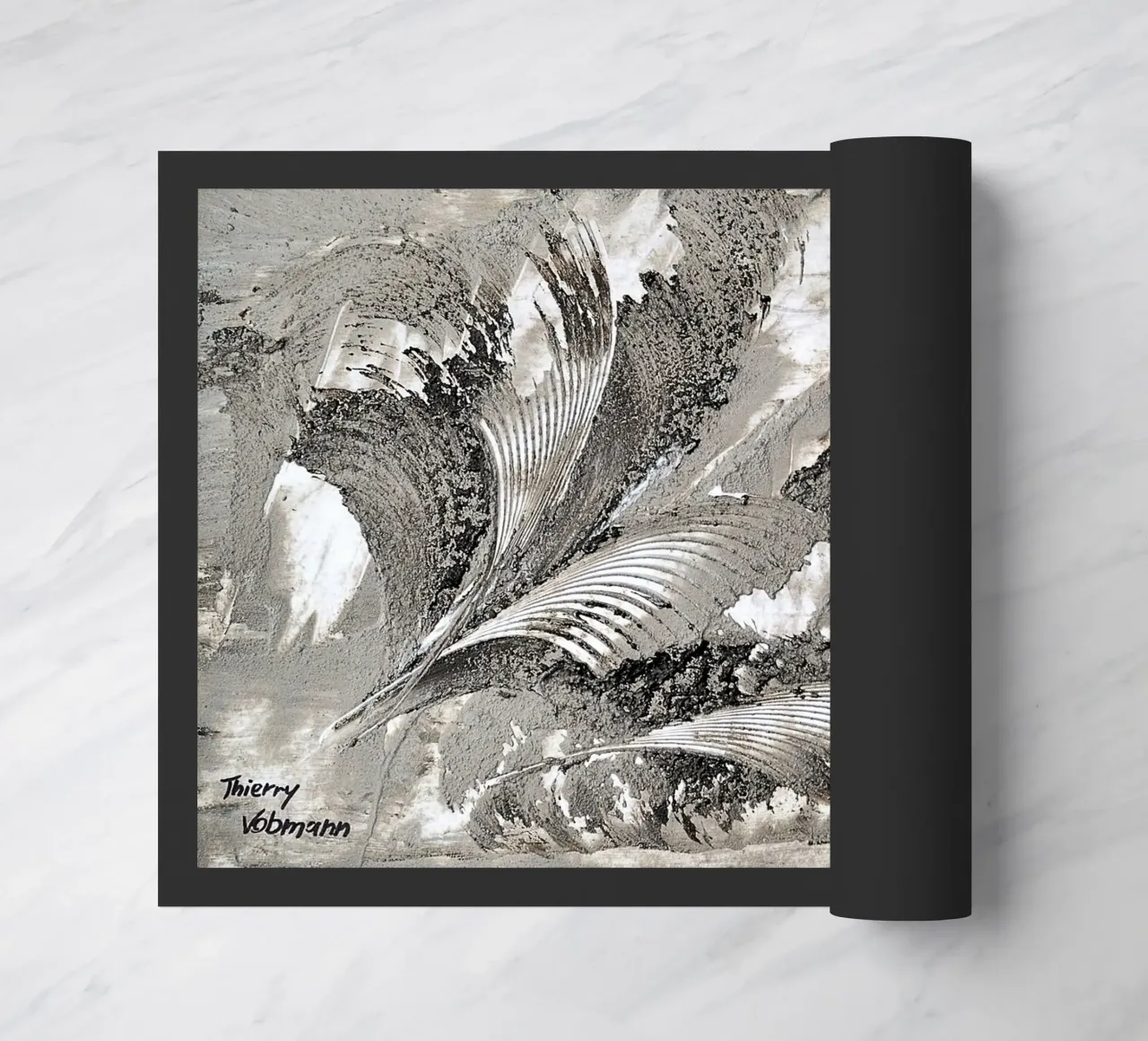 MESSAGE FROM THE HEART 26 Fußmatte von Thierry Vobmann Abstract painting