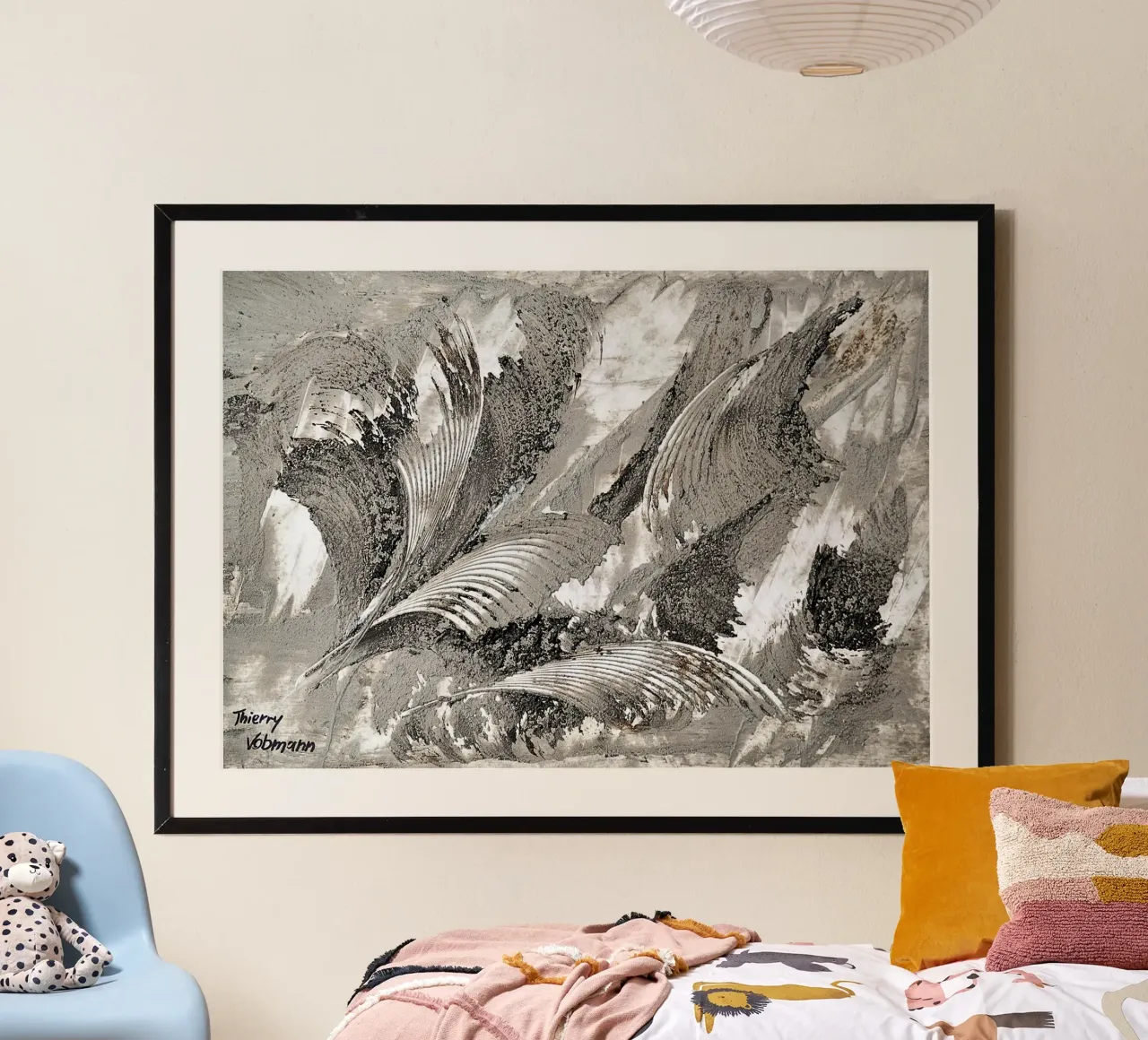 MESSAGE FROM THE HEART 26 carta hahnemühle da Thierry Vobmann Abstract painting