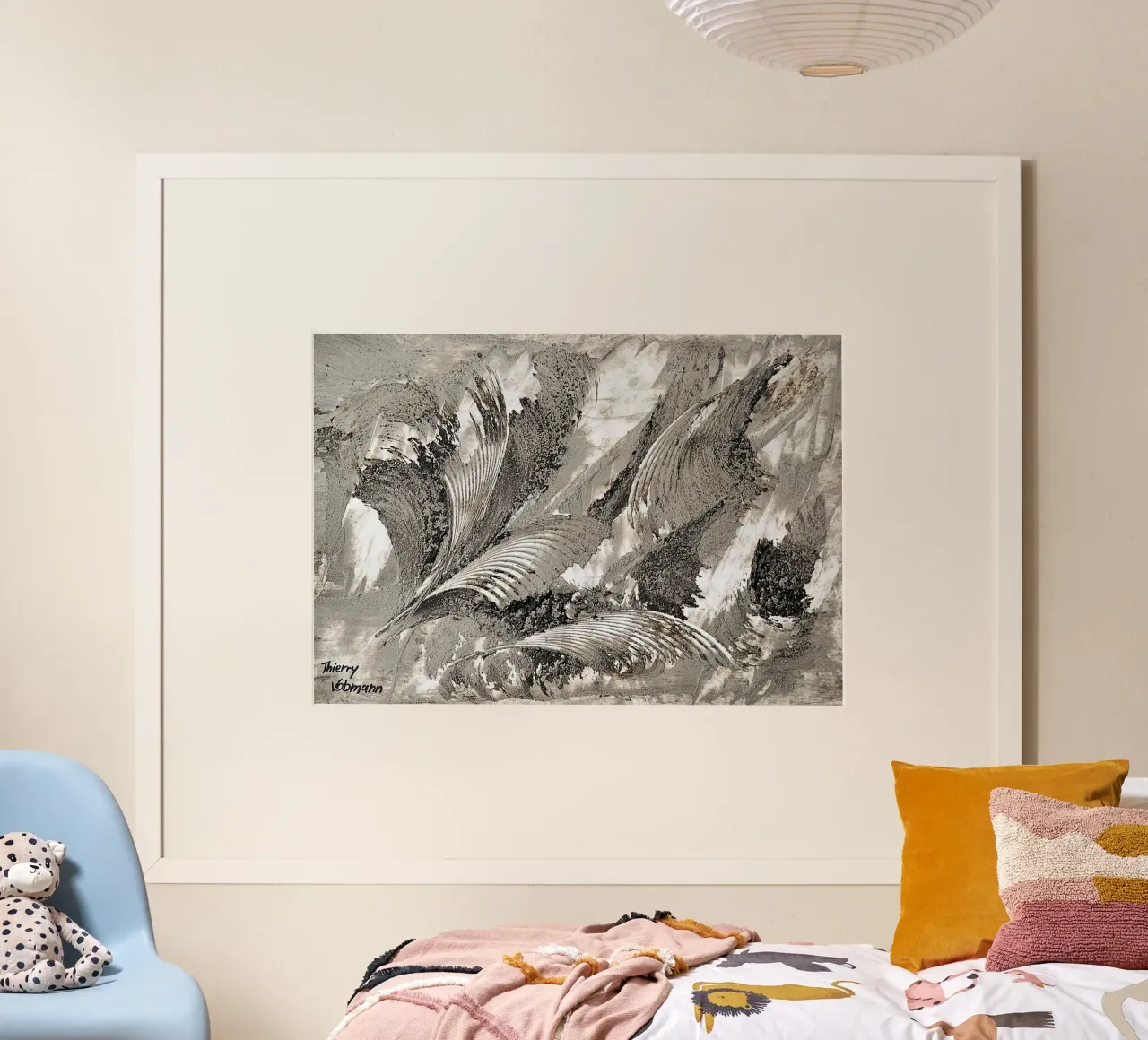 MESSAGE FROM THE HEART 26 carta hahnemühle da Thierry Vobmann Abstract painting