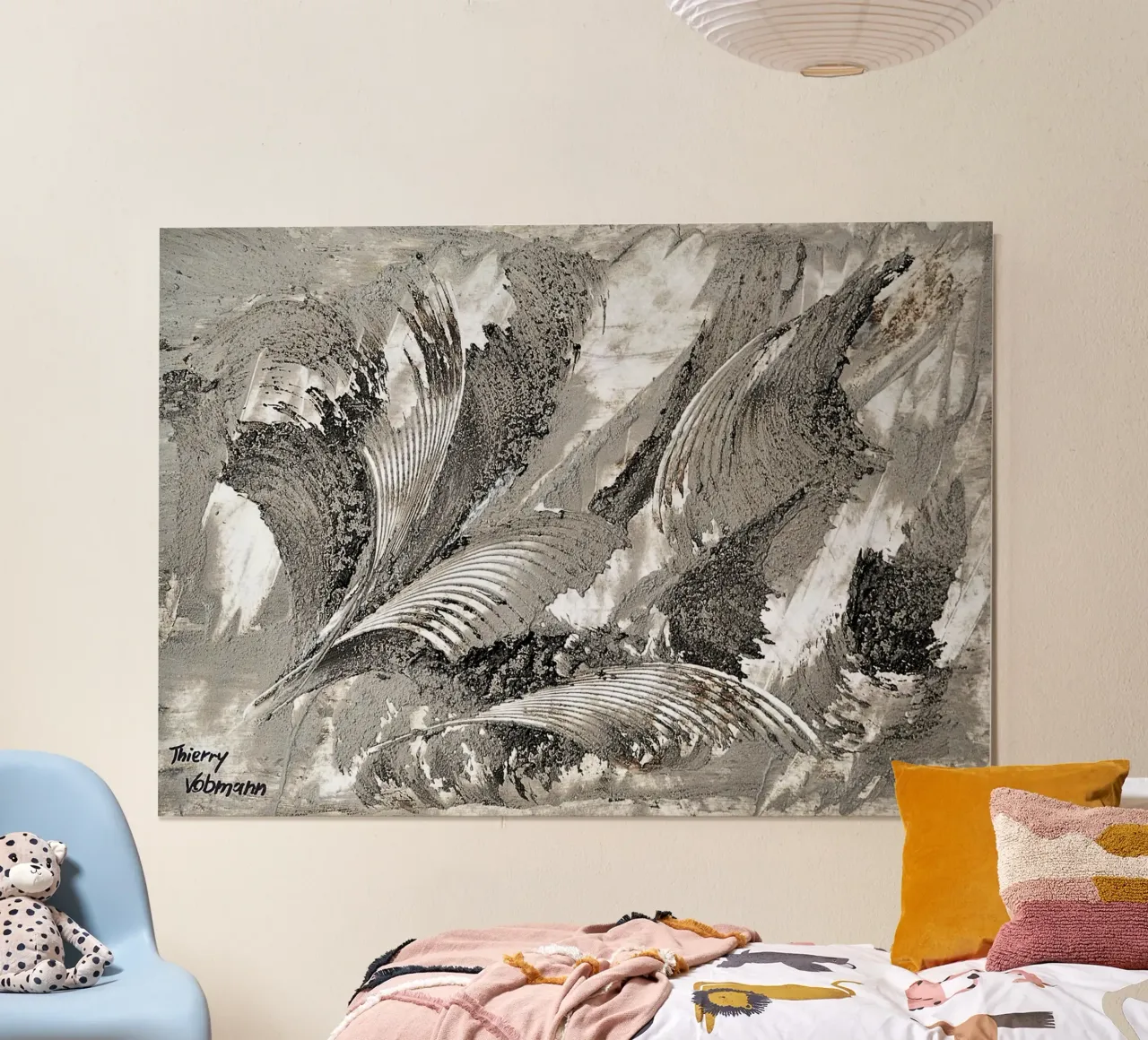 MESSAGE FROM THE HEART 26 Hahnemühle von Thierry Vobmann Abstract painting
