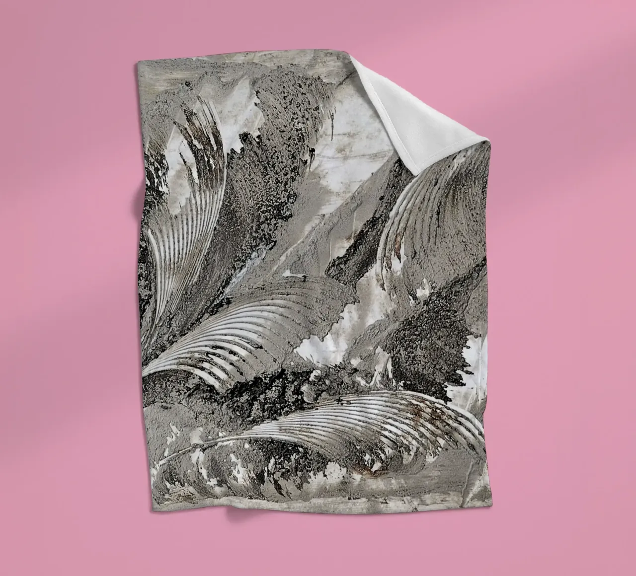 MESSAGE FROM THE HEART 26 coperta in pile da Thierry Vobmann Abstract painting