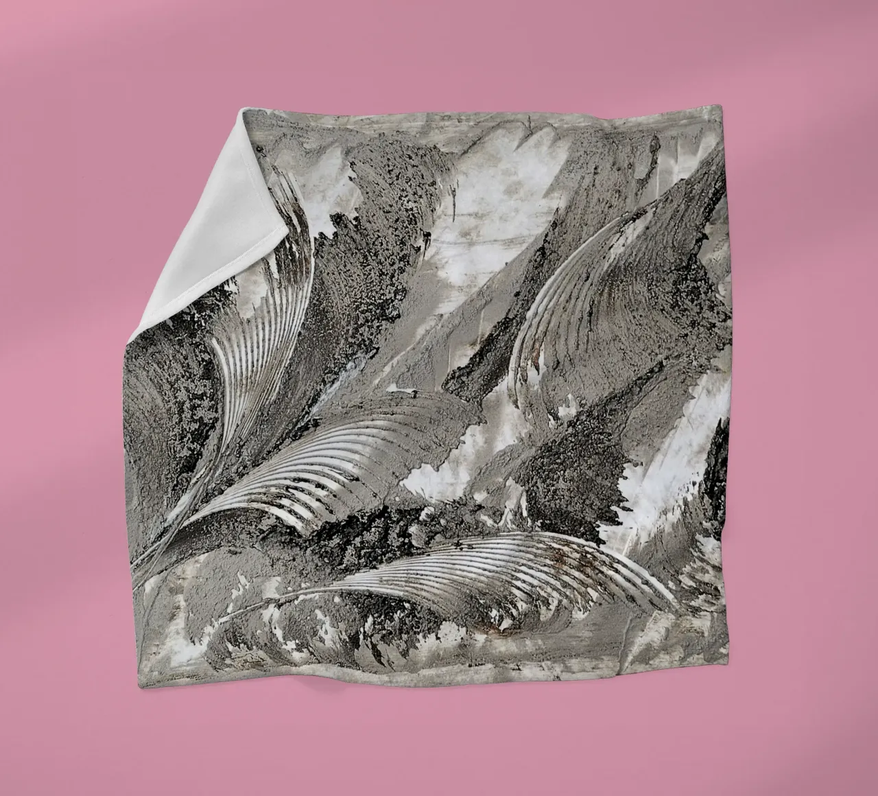 MESSAGE FROM THE HEART 26 coperta in pile da Thierry Vobmann Abstract painting