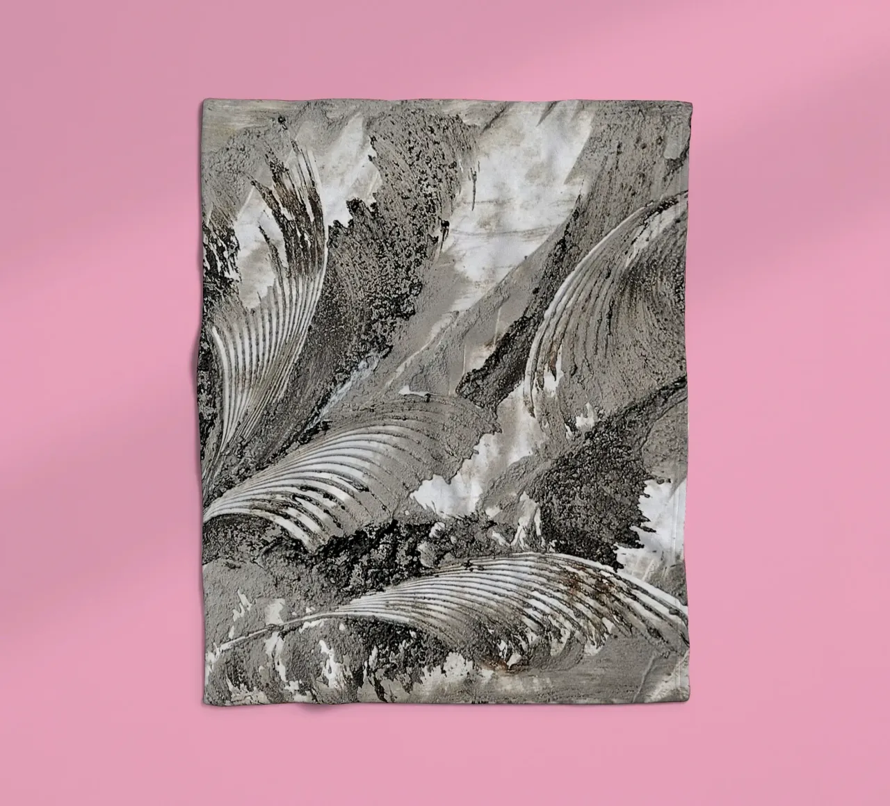 MESSAGE FROM THE HEART 26 coperta in pile da Thierry Vobmann Abstract painting