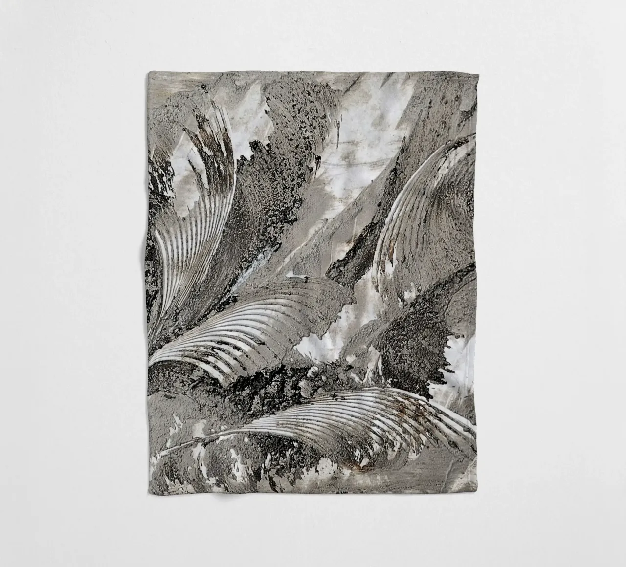 MESSAGE FROM THE HEART 26 coperta in pile da Thierry Vobmann Abstract painting