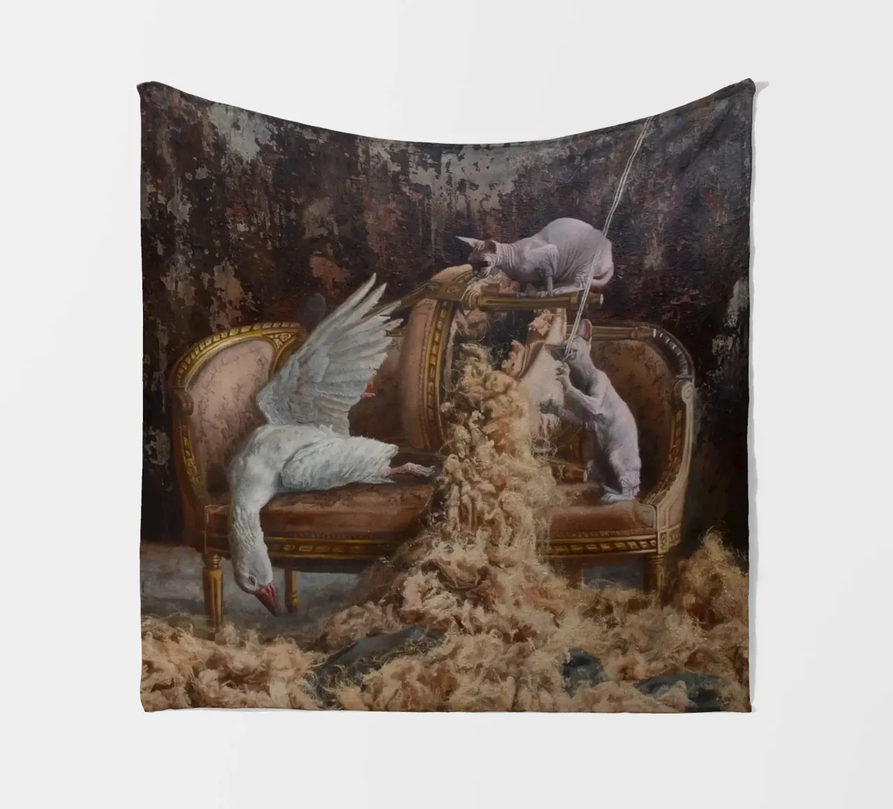 Dutch Basement fleece blanket by Birgitart