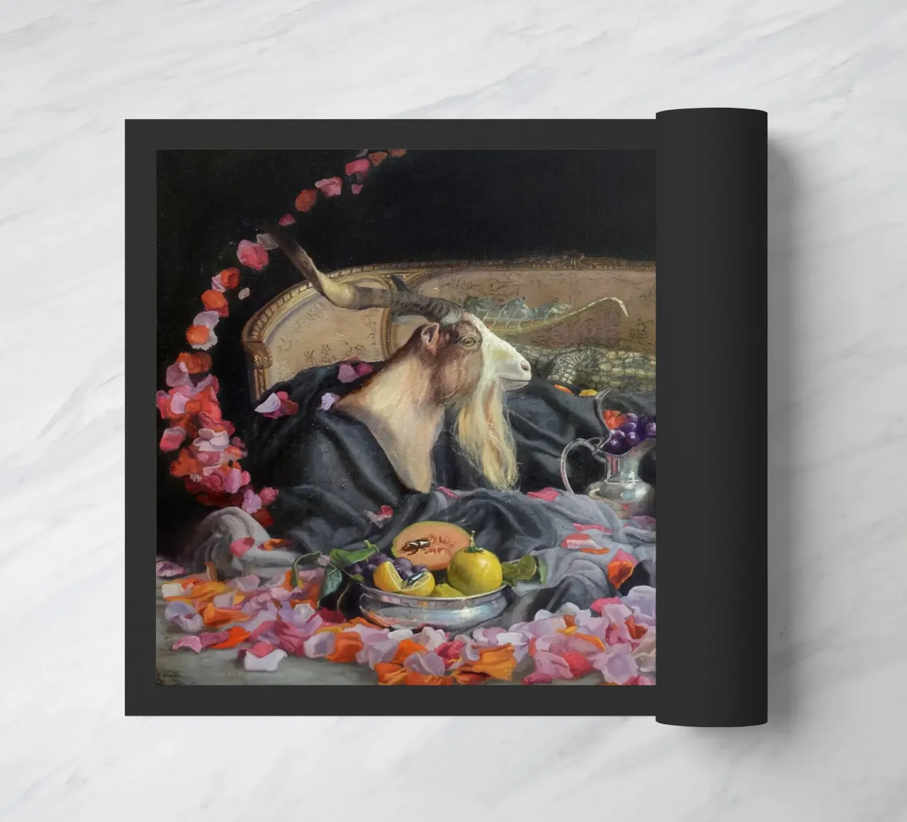 Capra e fiori zerbino da Birgitart