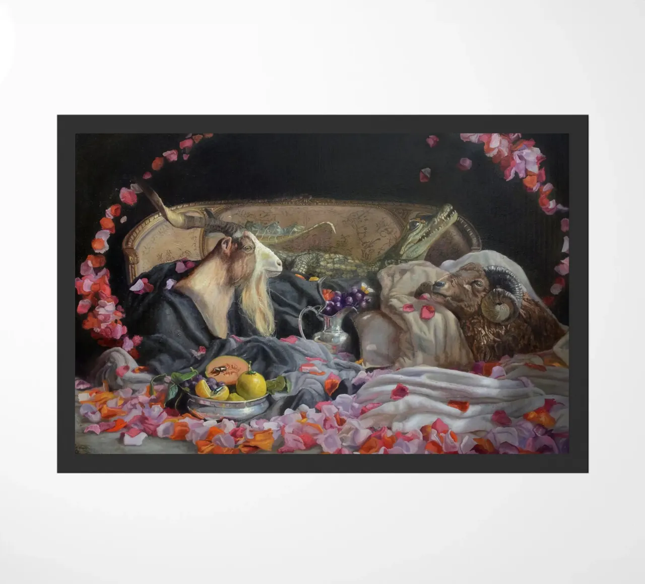 Capra e fiori zerbino da Birgitart