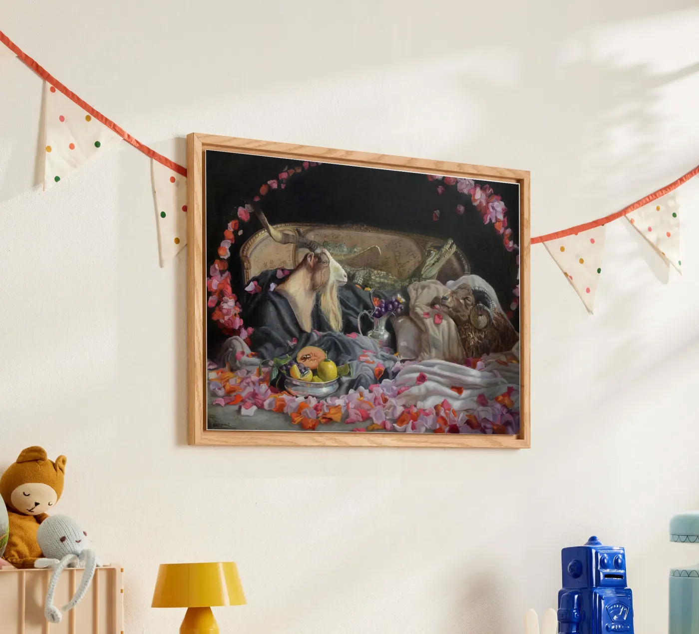 Capra e fiori plexiglass da Birgitart