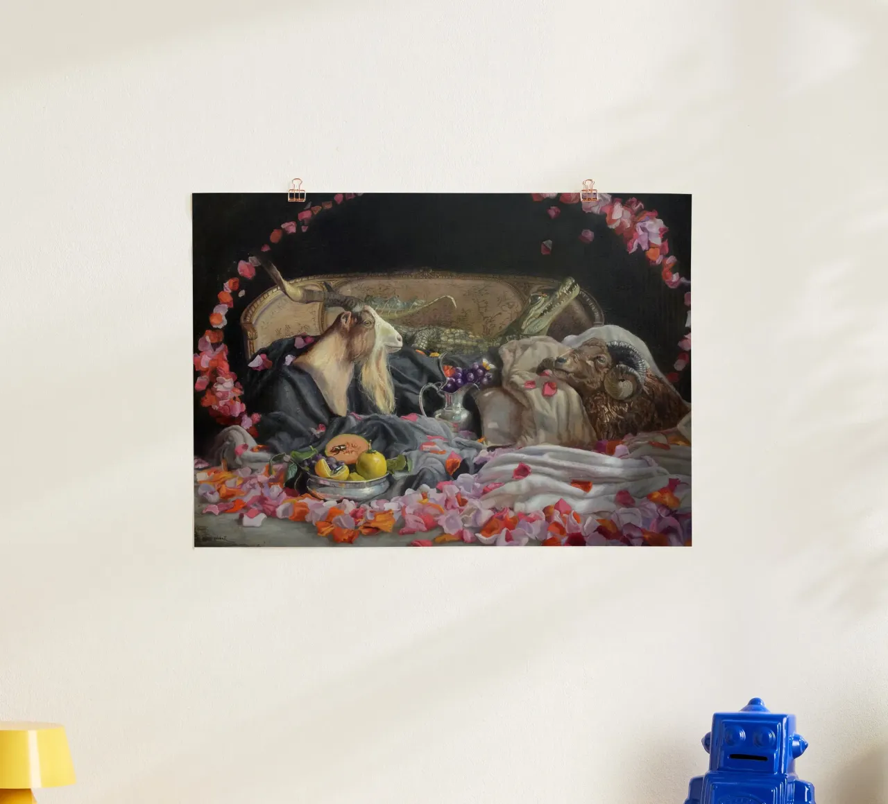 Capra e fiori carta hahnemühle da Birgitart