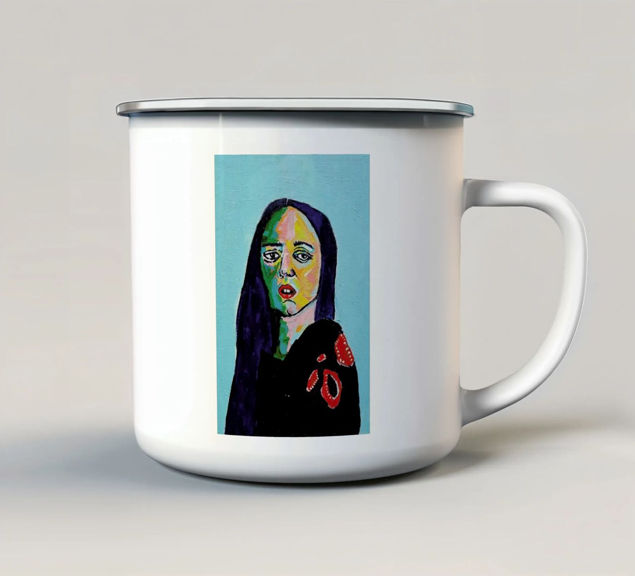Rosalia tazza in smalto da Blanca Nuñez Pozuelo