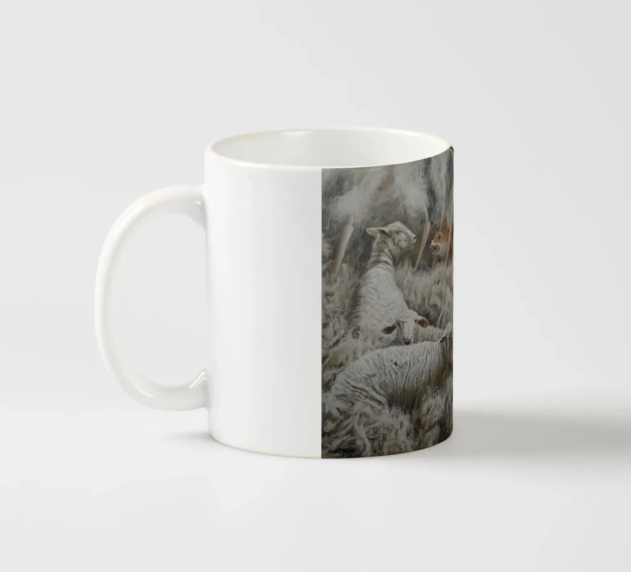 Pecora e volpe tazza in ceramica da Birgitart