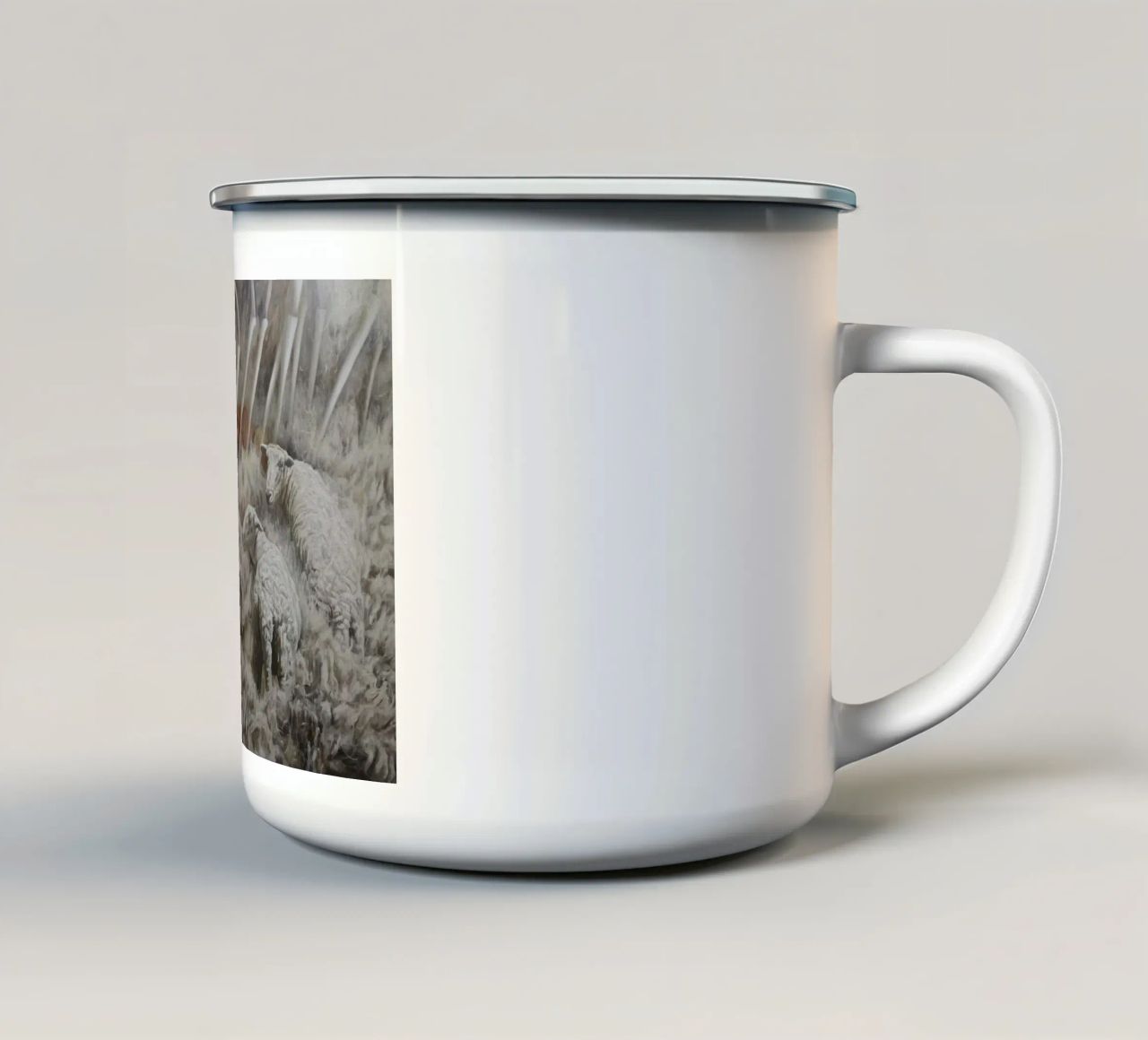 Pecora e volpe tazza in smalto da Birgitart