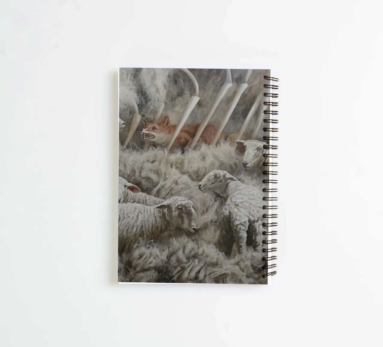 Sheep and Fox spiral notebook by Birgitart