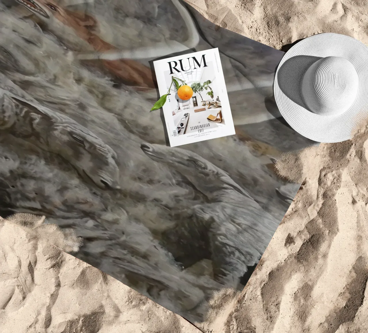 Pecora e volpe telo mare da Birgitart