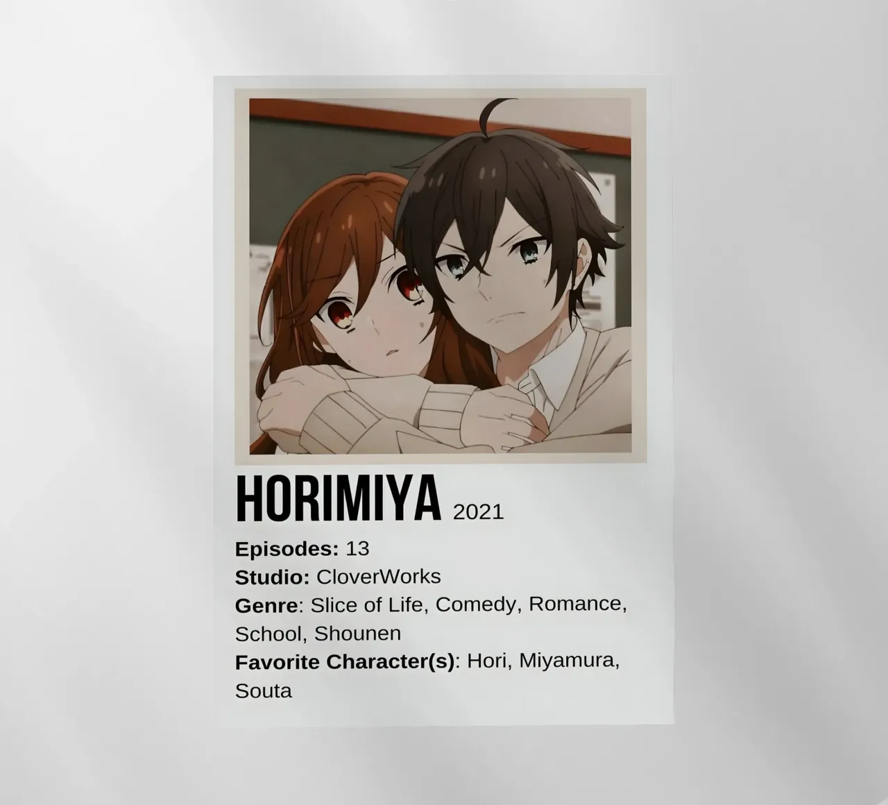 HORIMIYA 2021 pellicola backlit da Totoya